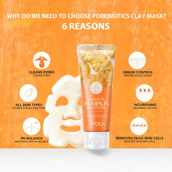 PoreBiotics Pumpkin Brightening Clay Mask