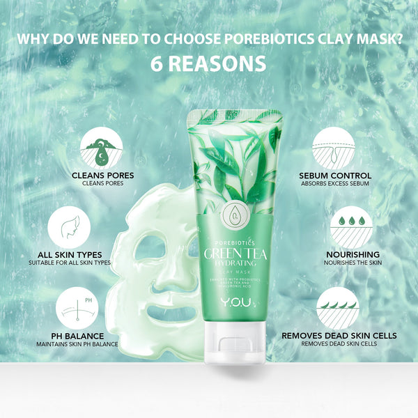 PoreBiotics Green Tea Hydrating Clay Mask