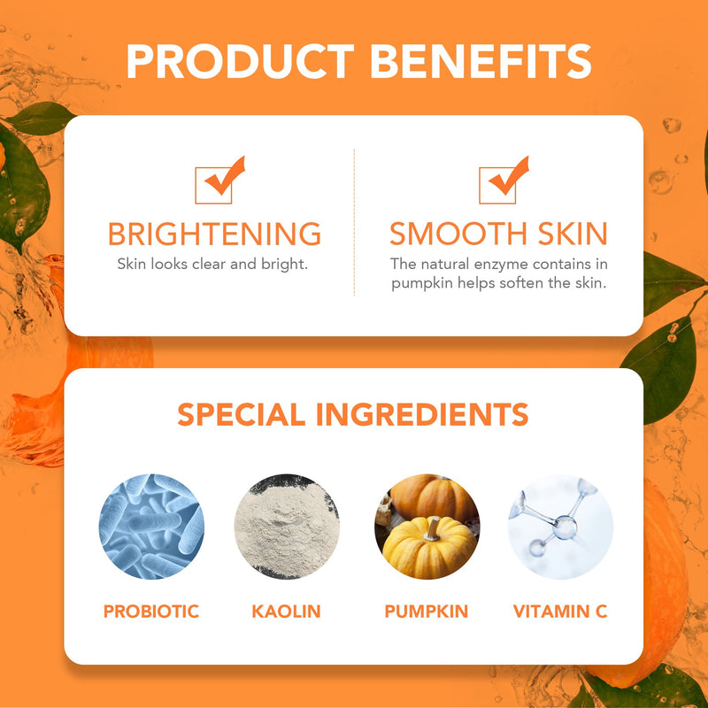 PoreBiotics Pumpkin Brightening Clay Mask
