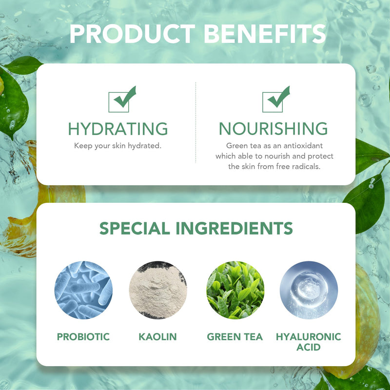 PoreBiotics Green Tea Hydrating Clay Mask