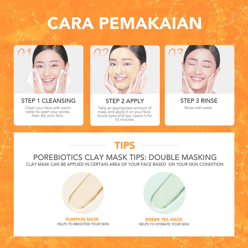 PoreBiotics Pumpkin Brightening Clay Mask